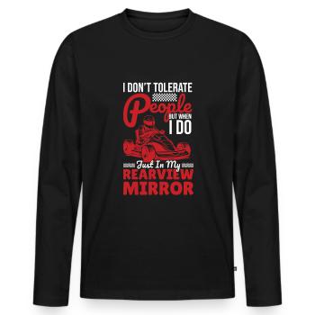 Go Kart Racing Karting - Männer Premium Bio Langarmshirt - Schwarz - Vorne - Nico (187cm)