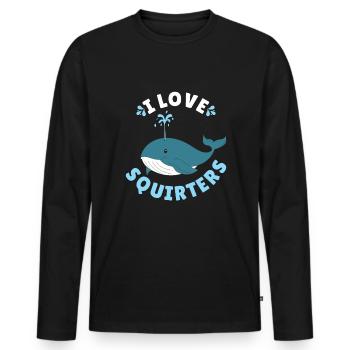 Marine biologist - Männer Premium Bio Langarmshirt - Schwarz - Vorne - Nico (187cm)