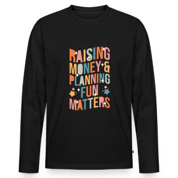 PTO - T-shirt manches longues Premium bio Homme - noir - Devant - Nico (187cm)