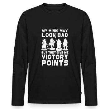 Peintre de figurines de jeux de guerre sur table - T-shirt manches longues Premium bio Homme - noir - Devant - Nico (187cm)