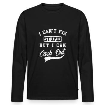 Parlay sports betting - Men's Premium Organic Long Sleeve Shirt - black - Front - Nico (187cm)