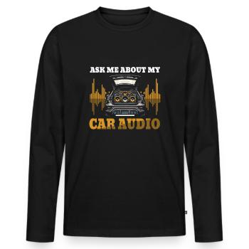 Car audio - Männer Premium Bio Langarmshirt - Schwarz - Vorne - Nico (187cm)
