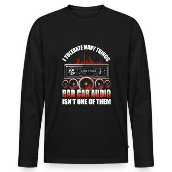 Car audio - Männer Premium Bio Langarmshirt - Schwarz - Vorne - Nico (187cm)