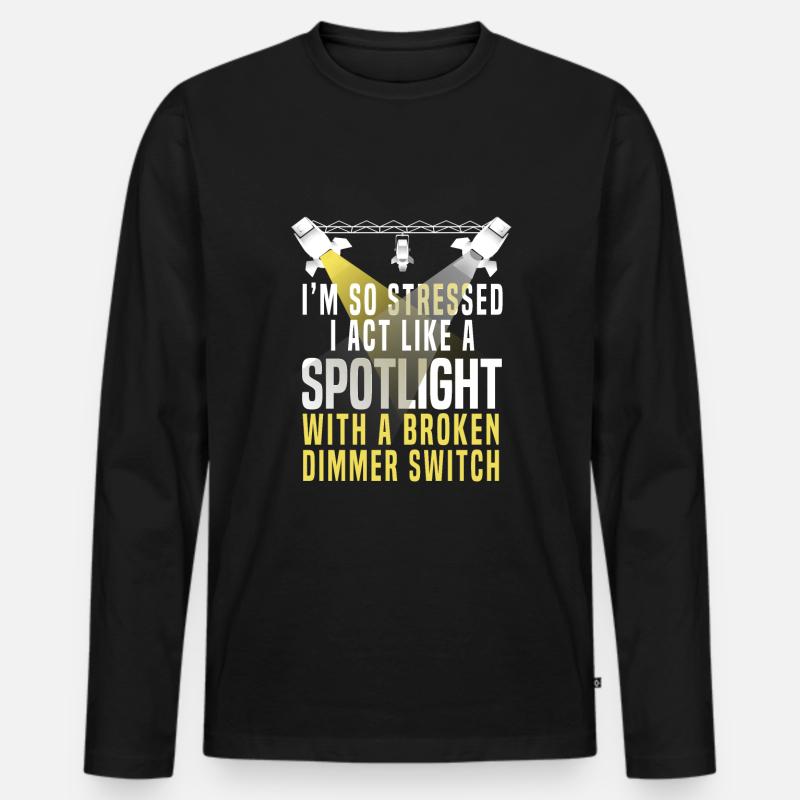 Funny Lighting Technician - Men's Premium Organic Long Sleeve Shirt - black