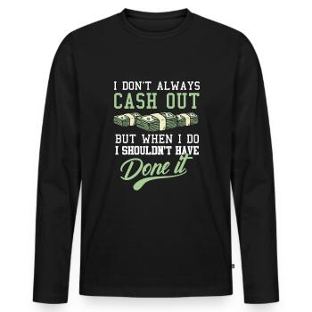 Parlay sports betting - Men's Premium Organic Long Sleeve Shirt - black - Front - Nico (187cm)