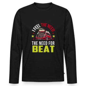 Car audio - Männer Premium Bio Langarmshirt - Schwarz - Vorne - Nico (187cm)