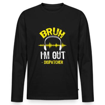 Dispatch Operator Dispatcher - Männer Premium Bio Langarmshirt - Schwarz - Vorne - Nico (187cm)
