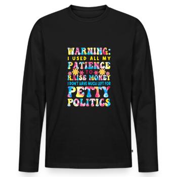 PTO - T-shirt manches longues Premium bio Homme - noir - Devant - Nico (187cm)
