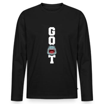 Shark Marine biologist - Männer Premium Bio Langarmshirt - Schwarz - Vorne - Nico (187cm)