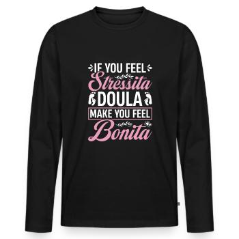 Doula Birth Worker Midwife - Männer Premium Bio Langarmshirt - Schwarz - Vorne - Nico (187cm)