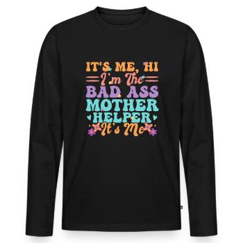 Doula Birth Worker Midwife - Männer Premium Bio Langarmshirt - Schwarz - Vorne - Nico (187cm)