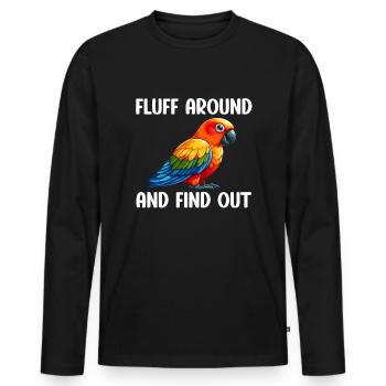 Sun conure - Männer Premium Bio Langarmshirt - Schwarz - Vorne - Nico (187cm)