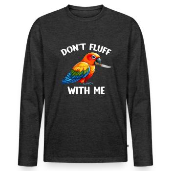 Sun conure - Men's Premium Organic Long Sleeve Shirt - heather anthracite - Front - Nico (187cm)