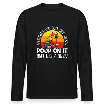 Sun conure - Männer Premium Bio Langarmshirt - Schwarz - Vorne - Nico (187cm)
