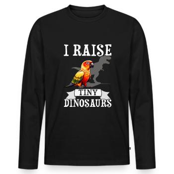Sun conure - Männer Premium Bio Langarmshirt - Schwarz - Vorne - Nico (187cm)
