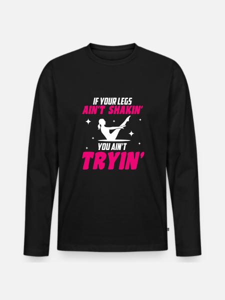 pilates - Männer Premium Bio Langarmshirt - Schwarz