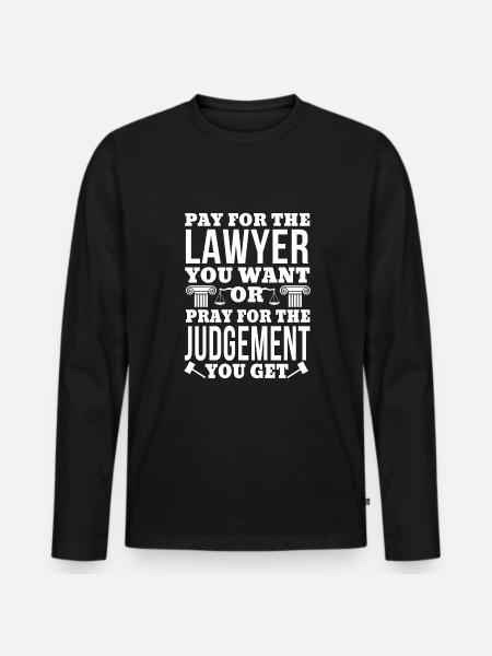 Lawyer Attorney - Männer Premium Bio Langarmshirt - Schwarz
