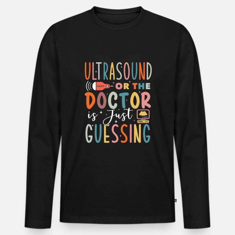 Sonographer Sonography Ultrasound Tech - Männer Premium Bio Langarmshirt - Schwarz