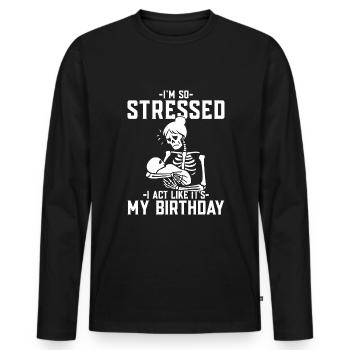 Doula Birth Worker Midwife - Männer Premium Bio Langarmshirt - Schwarz - Vorne - Nico (187cm)