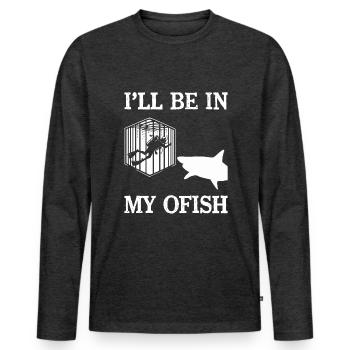 Marine biologist - Men's Premium Organic Long Sleeve Shirt - heather anthracite - Front - Nico (187cm)