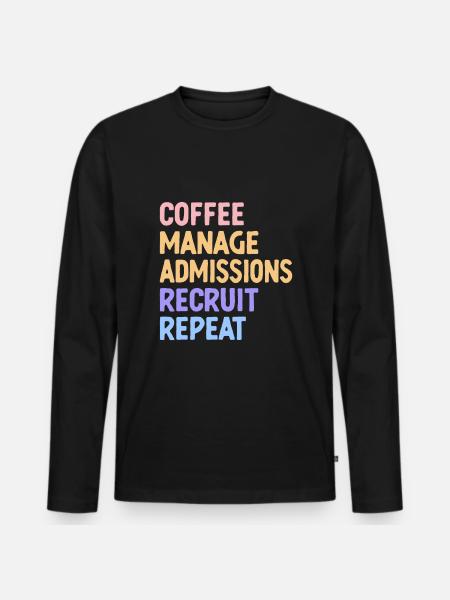 Admission director - Männer Premium Bio Langarmshirt - Schwarz