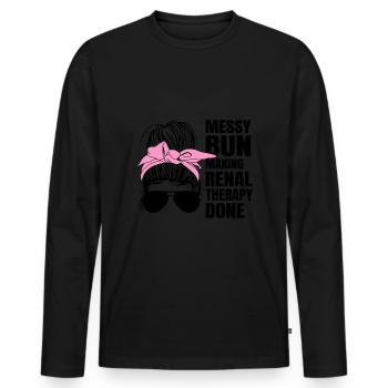 Kidney dialysis dialysis patient - Men's Premium Organic Long Sleeve Shirt - black - Front - Nico (187cm)