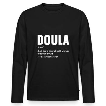 Doula Birth Worker Midwife - Männer Premium Bio Langarmshirt - Schwarz - Vorne - Nico (187cm)