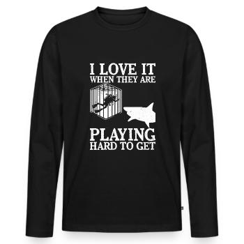 Marine biologist - Männer Premium Bio Langarmshirt - Schwarz - Vorne - Nico (187cm)