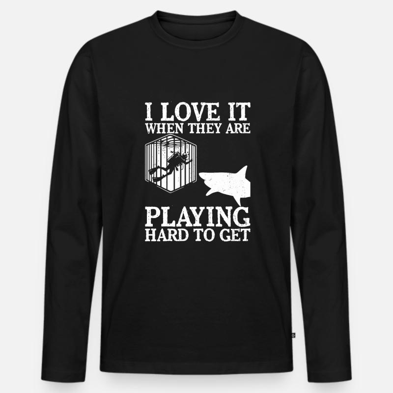 Marine biologist - Männer Premium Bio Langarmshirt - Schwarz