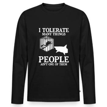 Marine biologist - Männer Premium Bio Langarmshirt - Schwarz - Vorne - Nico (187cm)