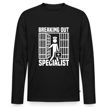 Correctional nurse prison nursing - Männer Premium Bio Langarmshirt - Schwarz - Vorne - Nico (187cm)