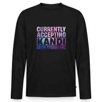 Kandi EDM Rave - T-shirt manches longues Premium bio Homme - noir - Devant - Nico (187cm)