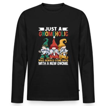 Gnomes - Männer Premium Bio Langarmshirt - Schwarz - Vorne - Nico (187cm)