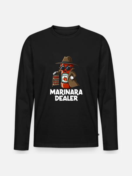 Marinara Dealer - Männer Premium Bio Langarmshirt - Schwarz