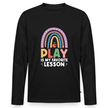 Enseignant Headstart - T-shirt manches longues Premium bio Homme - noir - Devant - Nico (187cm)