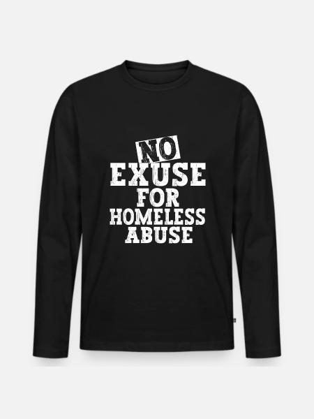 Homeless Awareness - Männer Premium Bio Langarmshirt - Schwarz