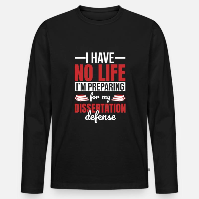 Dissertation student - Men's Premium Organic Long Sleeve Shirt - black