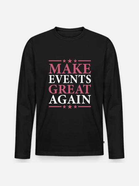 Event Planner - Männer Premium Bio Langarmshirt - Schwarz