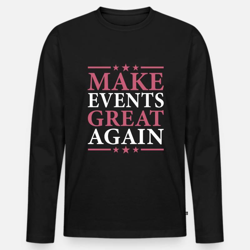 Event Planner - Männer Premium Bio Langarmshirt - Schwarz