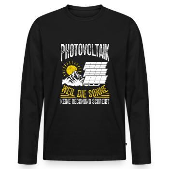 Photovoltaikanlagen Ökostrom Solar Panel PV Anlage - Männer Premium Bio Langarmshirt - Schwarz - Vorne - Nico (187cm)