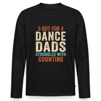 Dance Dad - Männer Premium Bio Langarmshirt - Schwarz - Vorne - Nico (187cm)