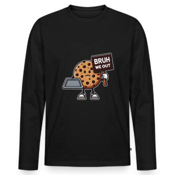 Girls scout Cookie dealer - Männer Premium Bio Langarmshirt - Schwarz - Vorne - Nico (187cm)