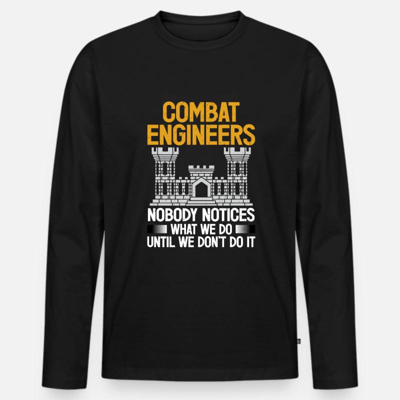 Combat Engineer - Men's Premium Organic Long Sleeve Shirt - black