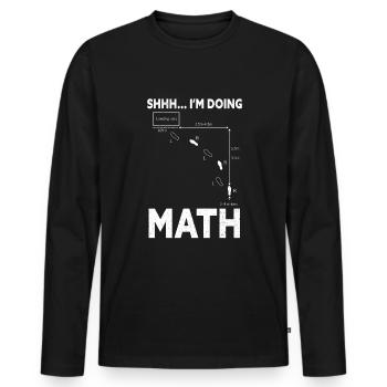 Saut en hauteur - T-shirt manches longues Premium bio Homme - noir - Devant - Nico (187cm)