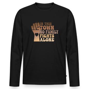 Social worker - Männer Premium Bio Langarmshirt - Schwarz - Vorne - Nico (187cm)