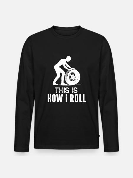 Tire Guy - Männer Premium Bio Langarmshirt - Schwarz