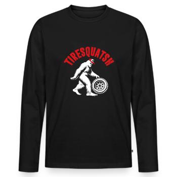 Tire Guy - Männer Premium Bio Langarmshirt - Schwarz - Vorne - Nico (187cm)