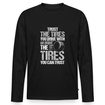 Tire Guy - Männer Premium Bio Langarmshirt - Schwarz - Vorne - Nico (187cm)