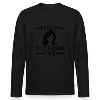 Dark Romance Smut Reader - Men's Premium Organic Long Sleeve Shirt - black - Front - Nico (187cm)