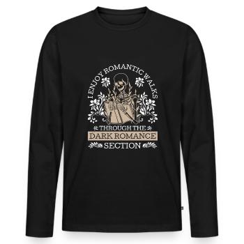 Dark Romance Smut Reader - Men's Premium Organic Long Sleeve Shirt - black - Front - Nico (187cm)